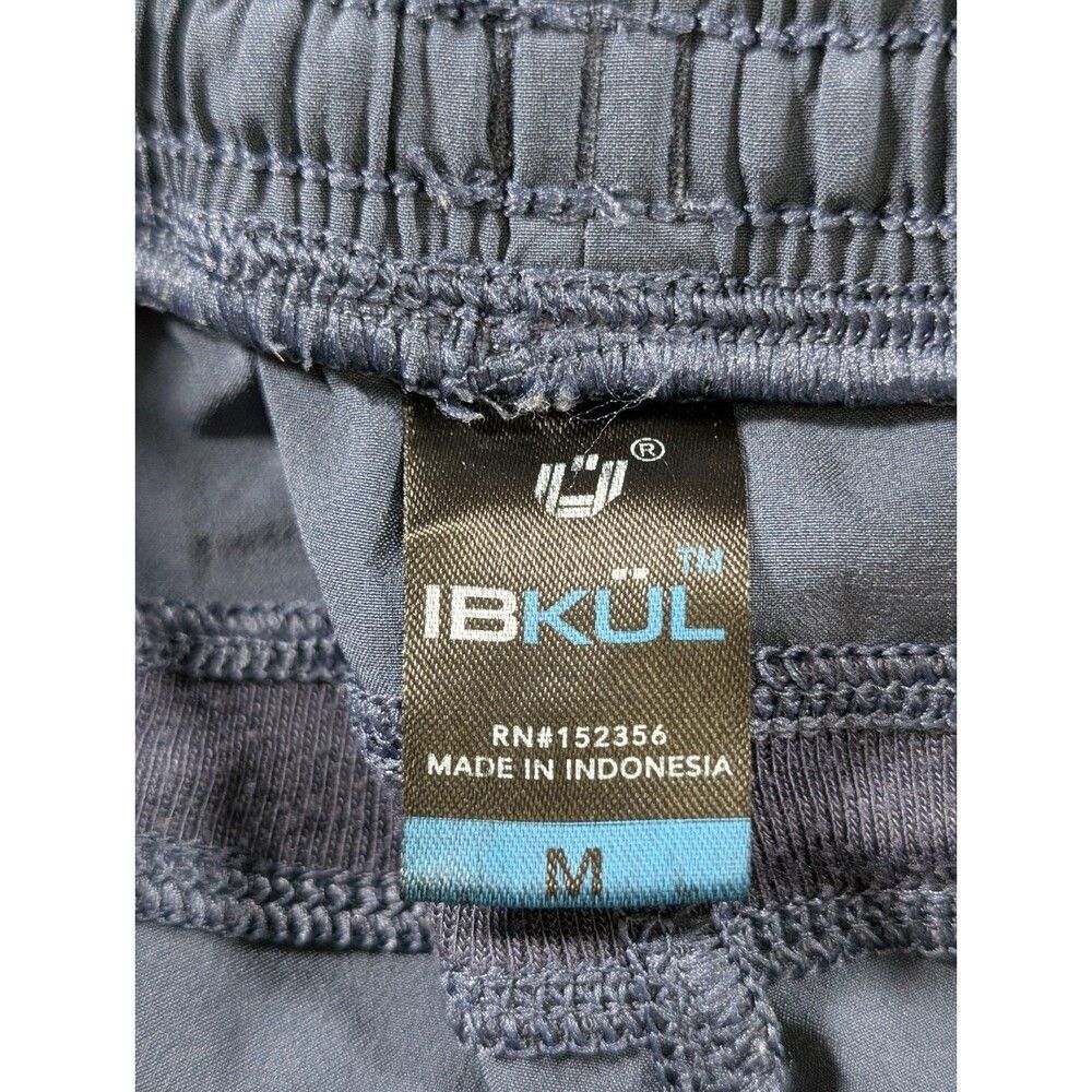 IBKUL Mens M Blue Performance Shorts 8" Quick Dry Stretch Golf Athletic - Picture 5 of 10